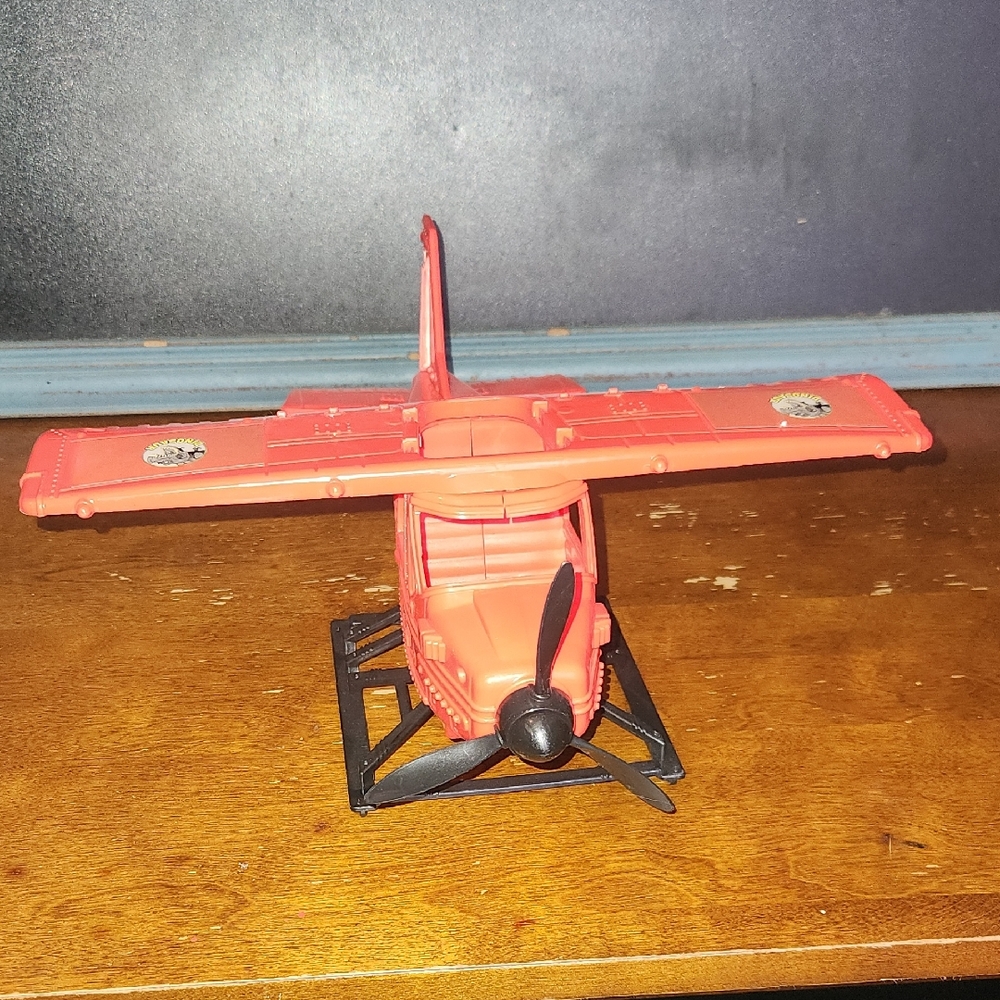 Red Kids Toy Seaplane with Black Propeller